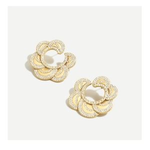 Layered Pavé Petal Earrings